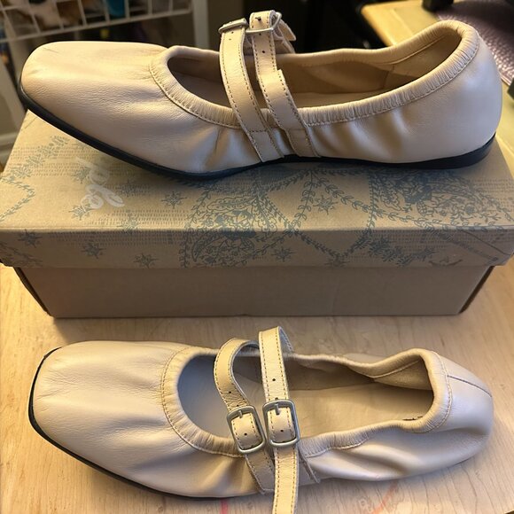 NWOT Free People Gemini Ballet Flats Tulle Pink size 8.5 - Picture 7 of 10